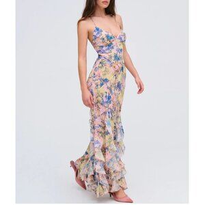 fitted lace wedding dress FOR LOVE & LEMONS Night Fairy Embroidered Maxi Dress – Lusso Di Luna  Boutique